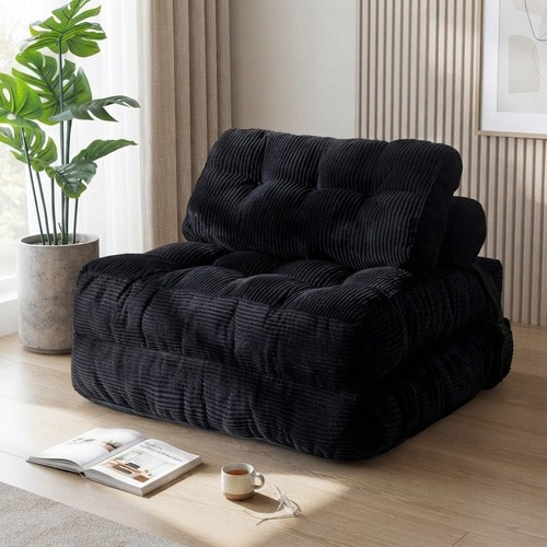 Comfy black folding - sofa, bed
