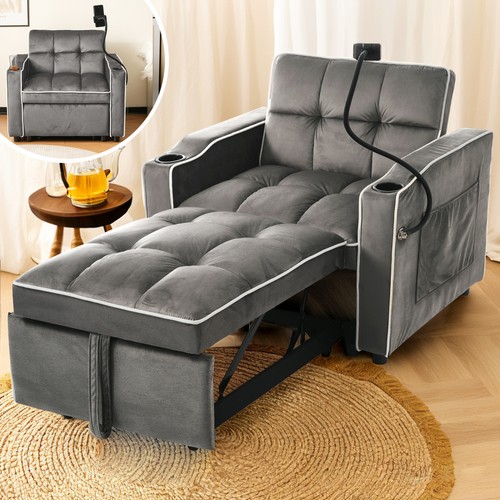 Single convertible sofa bed - sofa,