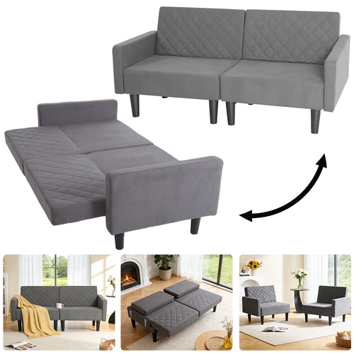 Double fabric sofa bed sleeper - sofa,