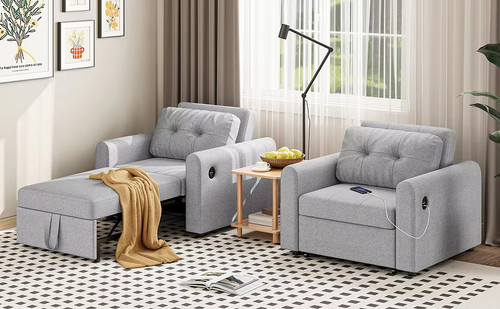 Single sofa bed in - sofa, 3-in-1