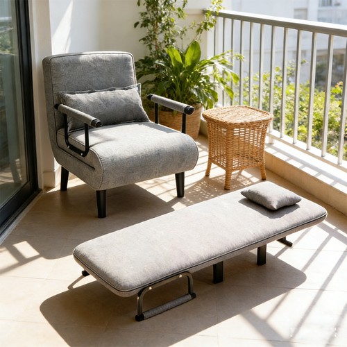 Folding fabric sofa bed - sofa,