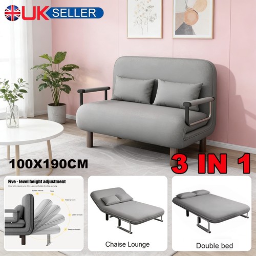 Double fabric sofa bed - in,