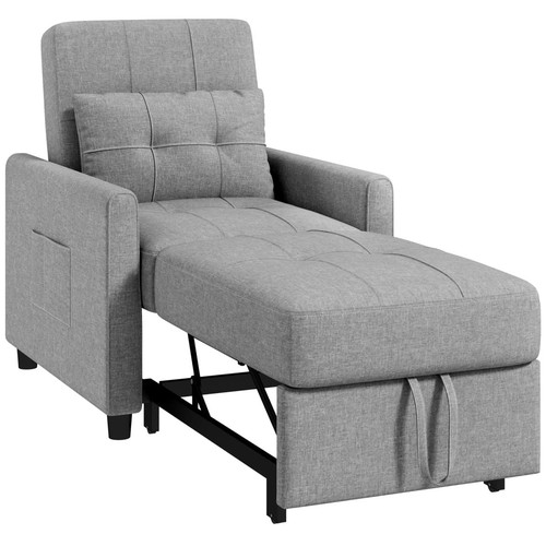 Homcom single sofa bed - single, 3in1
