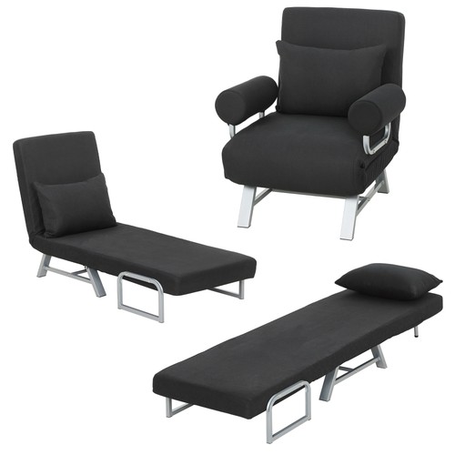 Homcom single sofa bed - bed,, 3-in-1