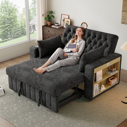 Folding sofa bed grey - sofa,