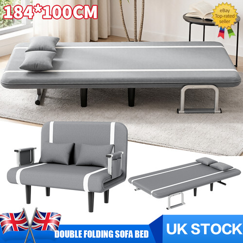 Double fabric sofa bed sleeper - sofa,